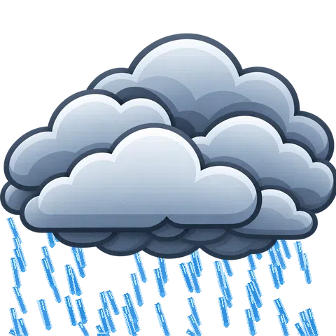 Icône animée de fortes pluies